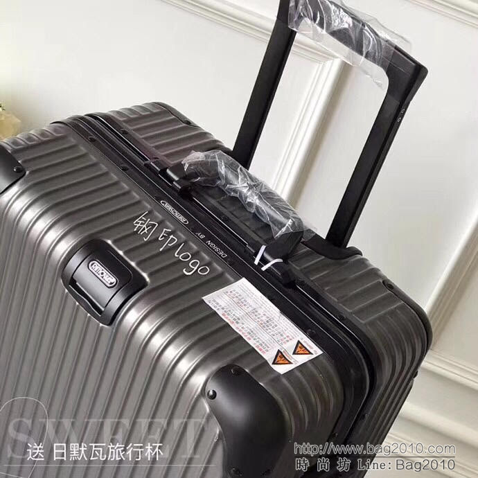 RIMOWA日默瓦 經典時尚 蒙口Moncler與Rimowa 攜手合作 Topas Stealth 系列 拉杆箱/拉箱 PC+鋁鎂合金 8019A款  xbt1049